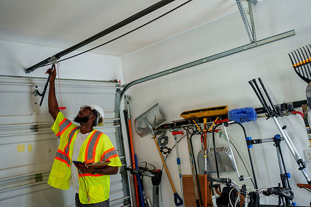 Professional Garage Door Installation technician working in South Pekin, IL